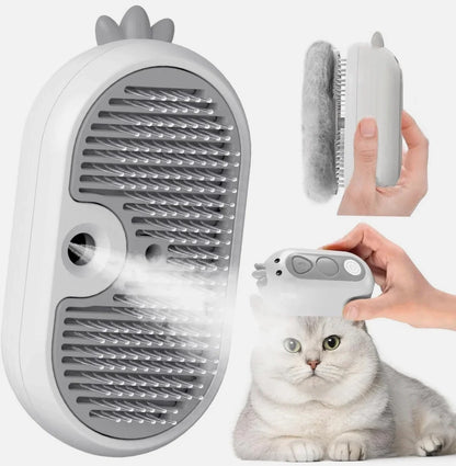 Self Cleaning Cat Steam Brush with Water Tank for Dogs Cats Rabbits